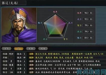 《三国志12》武将风采：张郃横刀立马今日亮相